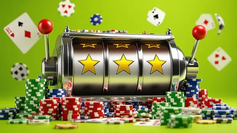 Tampilan slot mobile dengan reel dan panel kontrol permainan