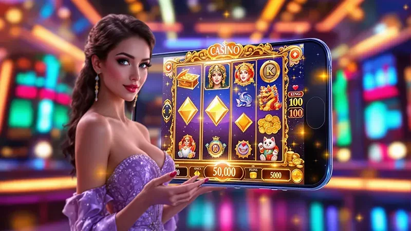 Tampilan reel slot berwarna di koleksi permainan FOR4D